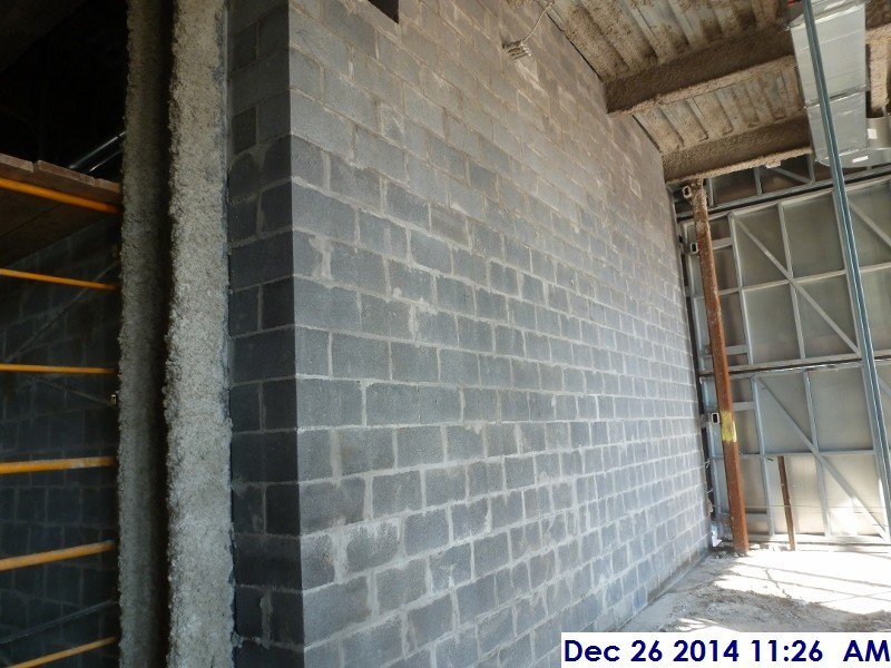 Block work at the 2nd floor UCIA Facing East